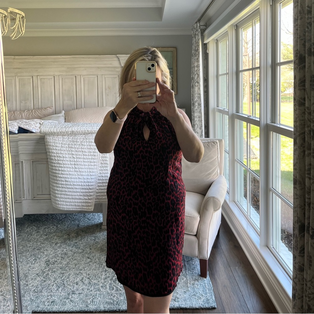 Red and Black cheetah dress
